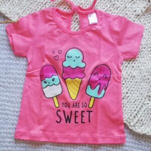 Remera jersey icecream manga corta rosa