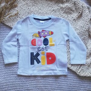 Remera bebe cohete manga larga blanco